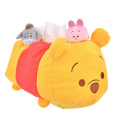 Japan Disney Store Tsum Tsum Fluffy Plush Tissue Box Cover - Pooh : Piglet 10th Anniversary - 1