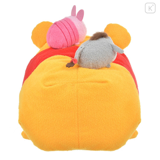 Japan Disney Store Tsum Tsum Fluffy Plush Tissue Box Cover - Pooh : Piglet 10th Anniversary - 6
