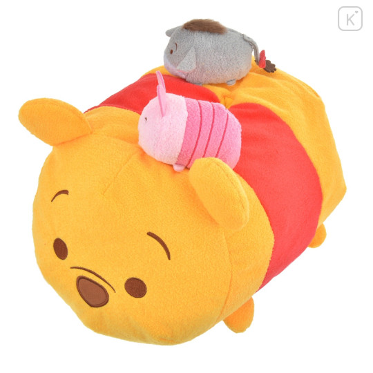 Japan Disney Store Tsum Tsum Fluffy Plush Tissue Box Cover - Pooh : Piglet 10th Anniversary - 7