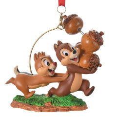 Japan Disney Store Ornament Figure - Chip & Dale / Chasing Each Other
