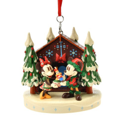 Japan Disney Store Ornament Figure - Mickey & Minnie / Snow Holiday