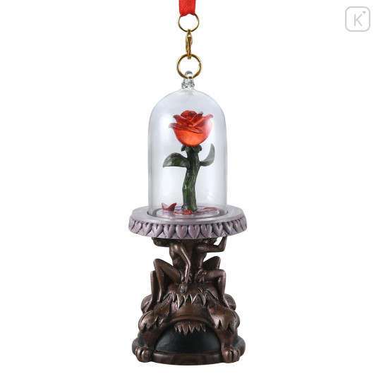 Japan Disney Store Ornament LED Figure - Beauty and The Beast : Magic Rose - 4