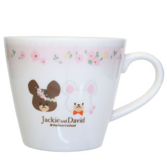 Japan The Bears School Porcelain Mug - Jackie & David / Flower Crown