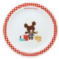 Japan The Bears School Porcelain Round Plate (M) - Cooking Jackie : Gingham - 1