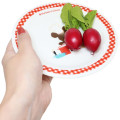 Japan The Bears School Porcelain Round Plate (M) - Cooking Jackie : Gingham - 2