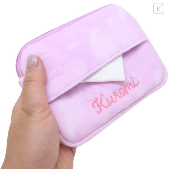 Japan Sanrio Mini Pouch & Tissue Case - Kuromi / Dreamy - 2