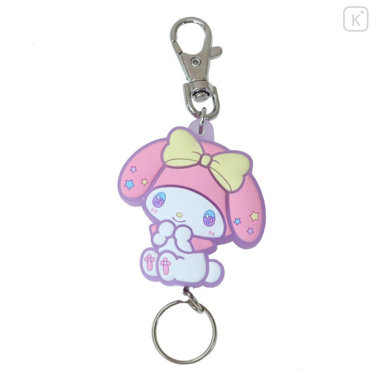 Japan Sanrio Rubber Reel Key Chain - My Melody / Love Eyes - 1