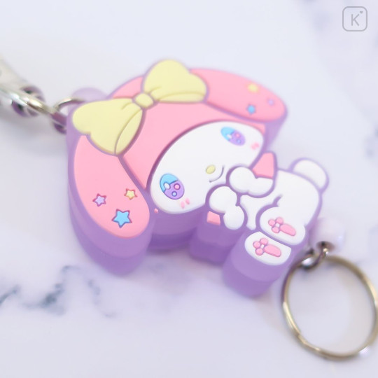 Japan Sanrio Rubber Reel Key Chain - My Melody / Love Eyes - 3