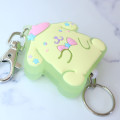 Japan Sanrio Rubber Reel Key Chain - Pompompurin / Love Eyes - 3