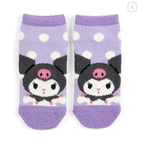 Japan Sanrio Original Fluffy Socks - Kuromi - 1