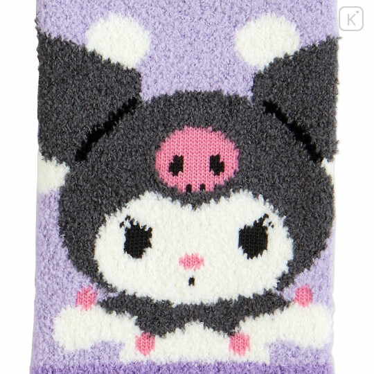 Japan Sanrio Original Fluffy Socks - Kuromi - 2