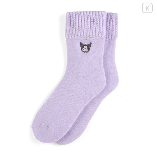 Japan Sanrio Original Warm Socks - Kuromi - 1