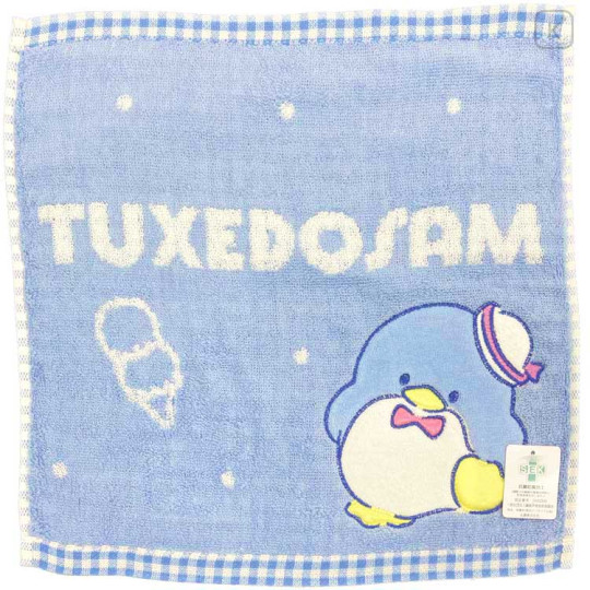 Japan Sanrio Jacquard Towel Handkerchief - Tuxedo Sam / Grid - 1