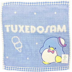 Japan Sanrio Jacquard Towel Handkerchief - Tuxedo Sam / Grid