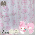 Japan Sanrio Lace Curtain 2pcs Set 100×133cm - My Melody & My Sweet Piano - 1