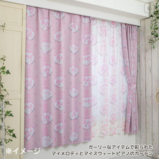 Japan Sanrio Lace Curtain 2pcs Set 100×176cm - My Melody & My Sweet Piano - 5