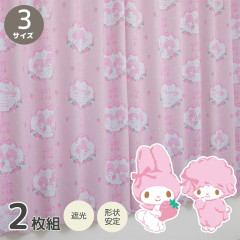 Japan Sanrio Light-blocking and Heat-insulating Curtain 2pcs Set 100×135cm - My Melody & My Sweet Piano