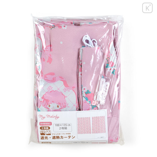 Japan Sanrio Light-blocking and Heat-insulating Curtain 2pcs Set 100×135cm - My Melody & My Sweet Piano - 3