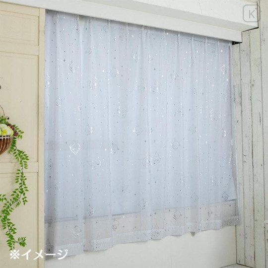 Japan Sanrio Foil Print Lace Curtain 2pcs Set 100×133cm - Kuromi - 4