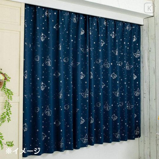 Japan Sanrio Foil Print Light-blocking and Heat-insulating Curtain 2pcs Set 100×135cm - Kuromi - 4