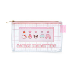 Japan Sanrio Clear Flat Pouch - Bit / Pink