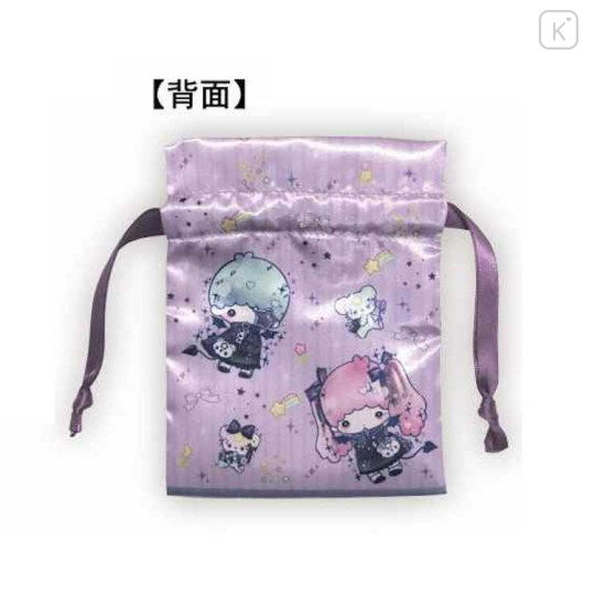 Japan Sanrio Drawstring Pouch - Little Twins Stars / Dolly Mix - 2
