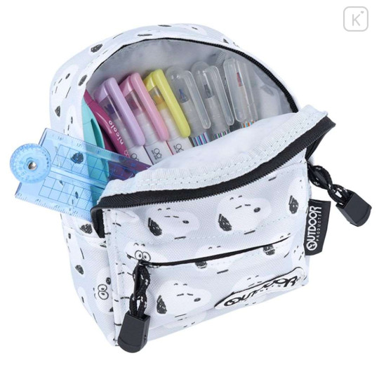 Japan Peanuts Outdoor Backpack Bag Pen Case - Snoopy / Light Blue - 3