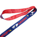 Japan Peanuts Neck Strap with ID Badge Holder - Snoopy & Woodstock / Navy & Red - 2