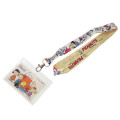 Japan Peanuts Neck Strap with ID Badge Holder - Snoopy & Friends / White & Light Yellow - 1