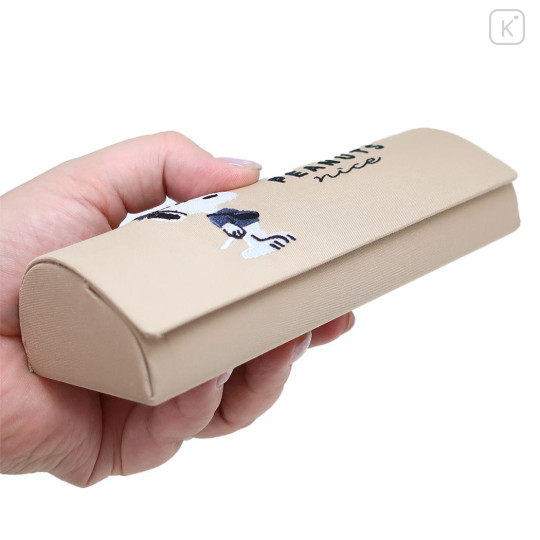 Japan Peanuts Glasses Case - Snoopy : Beige - 4