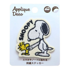 Japan Peanuts Embroidery Iron-on Applique Patch / Snoopy & Woodstock High Five