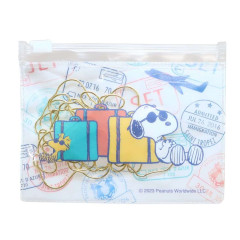 Japan Peanuts Paper Clip & Case - Snoopy / Travel