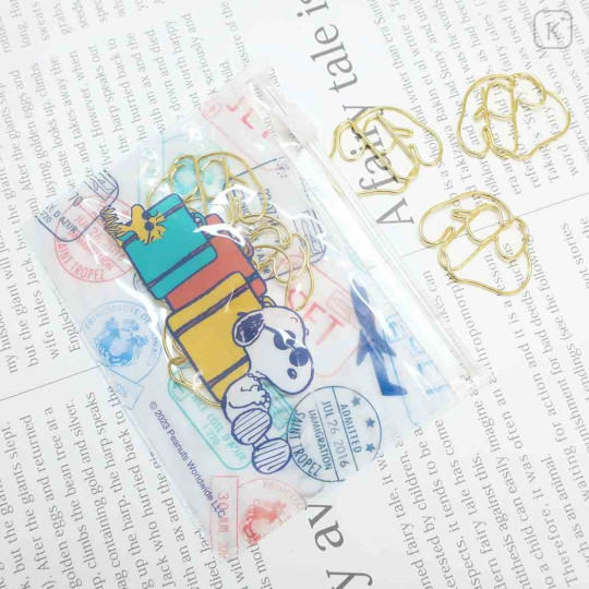 Japan Peanuts Paper Clip & Case - Snoopy / Travel - 2