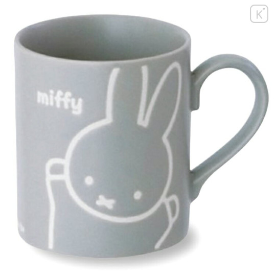 Japan Miffy Ceramic Mug - Miffy : Light Grey - 1