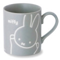 Japan Miffy Ceramic Mug - Miffy : Light Grey - 1