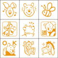 Japan Disney Stamp Chops - Winnie The Pooh - 2