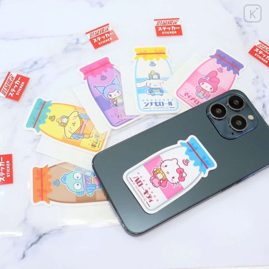Japan Sanrio Vinyl Sticker - Hello Kitty : Yukata Milk - 2
