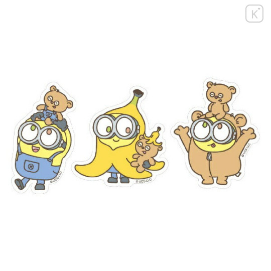 Japan Minions Vinyl Sticker Set - Bob & Bear / Banana - 2