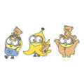 Japan Minions Vinyl Sticker Set - Bob & Bear / Banana - 2