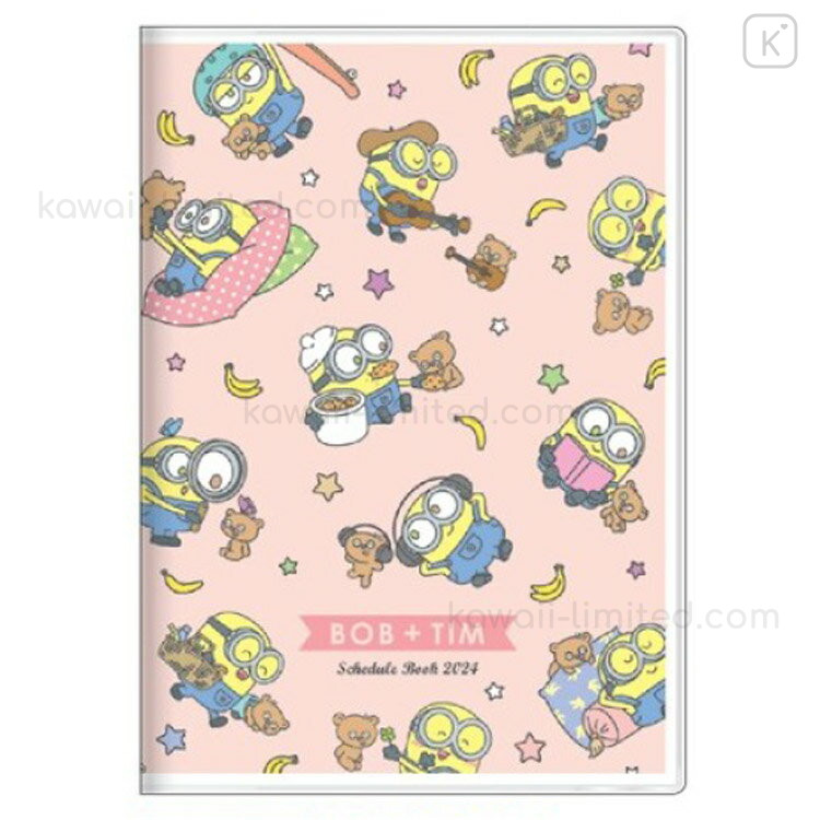 Japan Minions B6 Monthly Schedule Diary Bob & Tim / 2024 Kawaii Limited