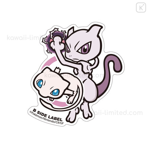 Japan Pokemon Vinyl Deco Sticker Mew And Mewtwo Kawaii Limited