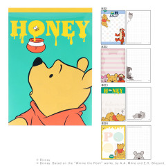Japan Disney A6 Notepad - Winnie The Pooh / Oh Honey