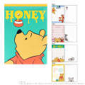 Japan Disney A6 Notepad - Winnie The Pooh / Oh Honey - 1