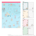 Japan Disney A6 Notepad - Winnie The Pooh / Friends Blue - 1