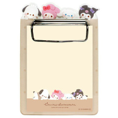 Japan Sanrio Notepad Memo with Binder - Funyumaru / Cappuccino