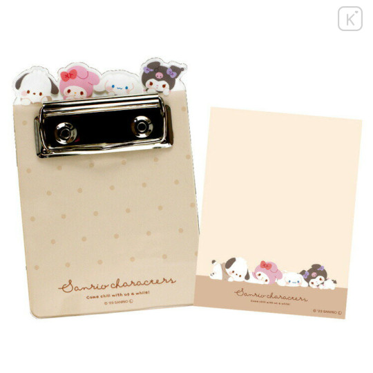 Japan Sanrio Notepad Memo with Binder - Funyumaru : Cappuccino - 2