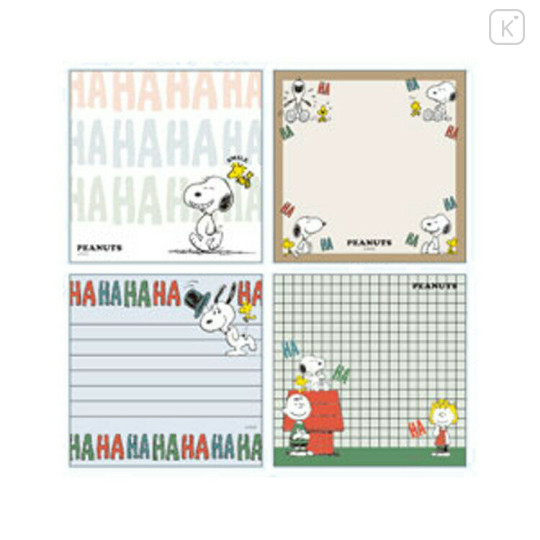 Japan Peanuts Square Memo - Snoopy & Woodstock : Hahaha | Kawaii Limited