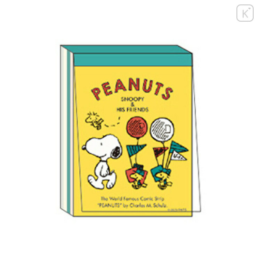 Japan Peanuts Mini Notepad - Snoopy : Woostock Scout - 1