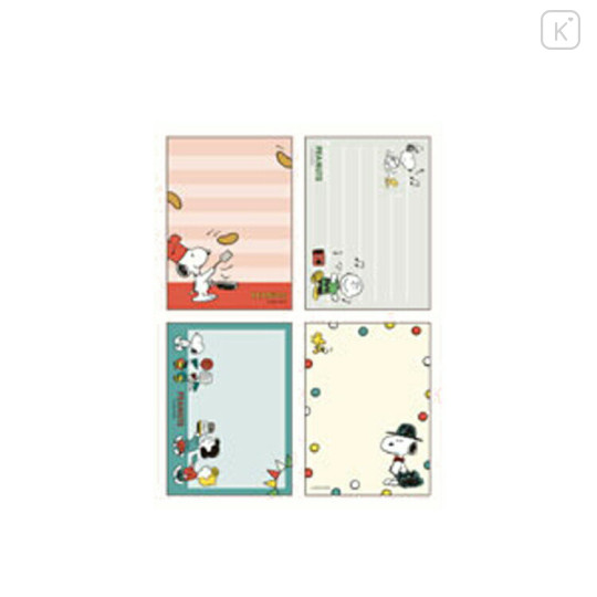 Japan Peanuts Mini Notepad - Snoopy : Woostock Scout - 2