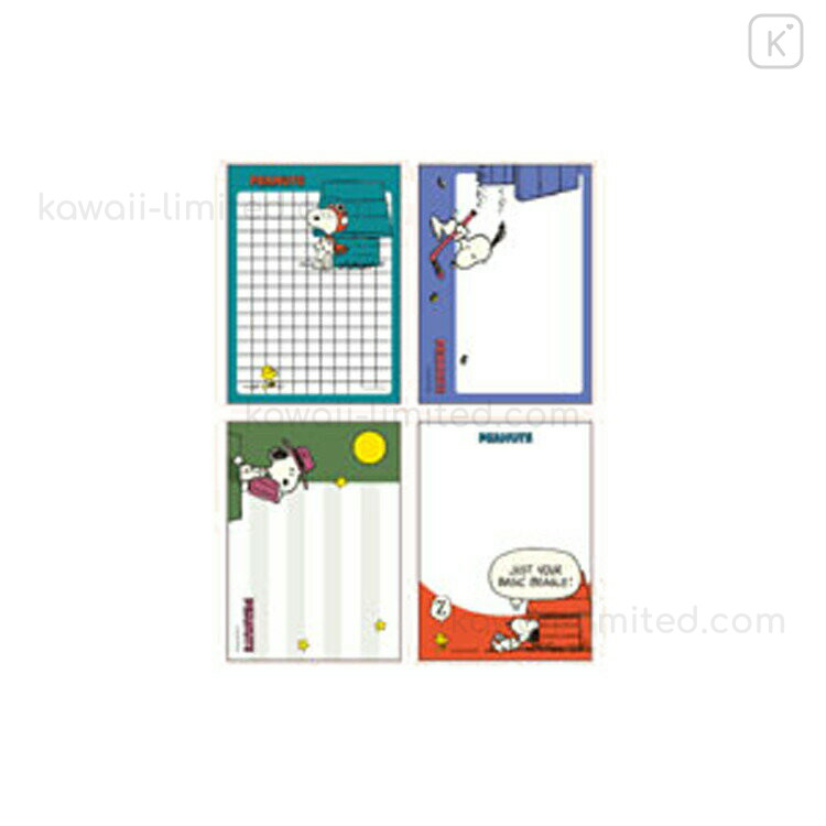 Japan Peanuts Mini Notepad - Snoopy : Woostock Beagle | Kawaii Limited